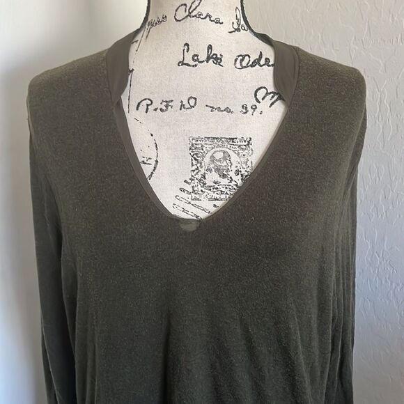 Soft Surroundings Green Hi-Lo Pullover Tunic Boho Casual Work - Picture 4 of 10